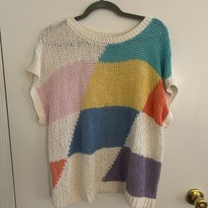 Vintage Patchwork Knit Sweater